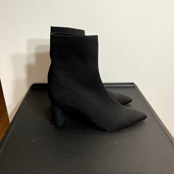 Zara Black Sock Booties - Picture 1 of 7